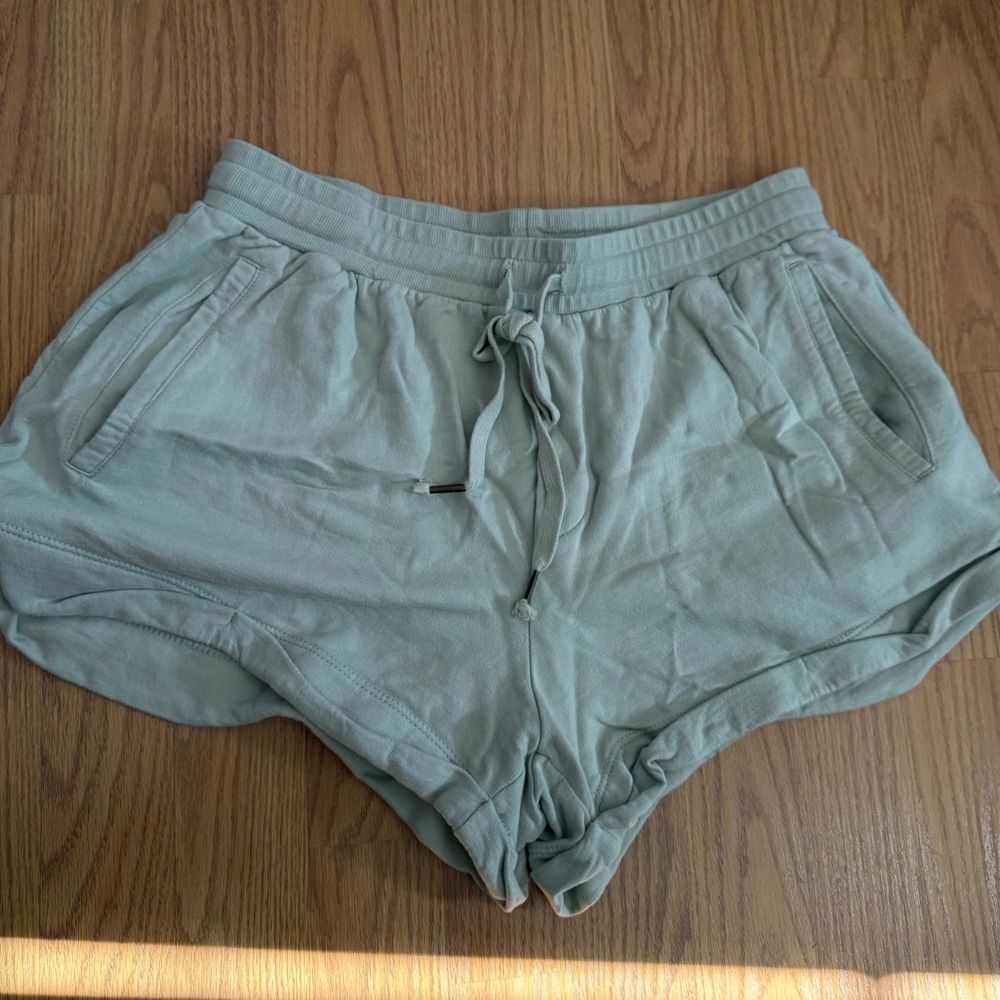 Young Fabulous & Broke Light Green Lounge Cotton Shorts